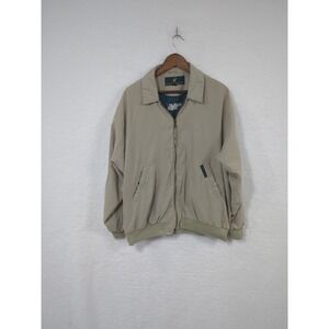 Vintage Lyle & Scott Tahoe Jacket‎ Mens  Beige Windbreaker Full Zip Golf L USA